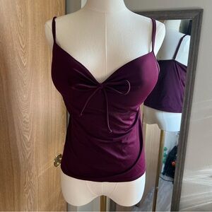 Elegant purple Spaghetti Strap tankini top